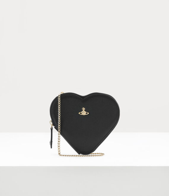 Vivienne Westwood New Heart Crossbody Bag in BLACK